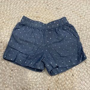 GYMBOREE Polka Dot 100% Cotton Chambray Shorts Girls size 5